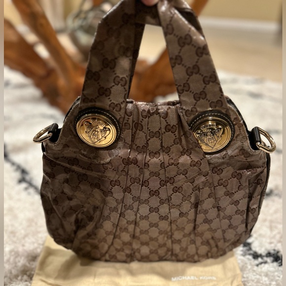 VINTAGE GUCCI GG crystal canvas small Hysteria hobo - Picture 6 of 14